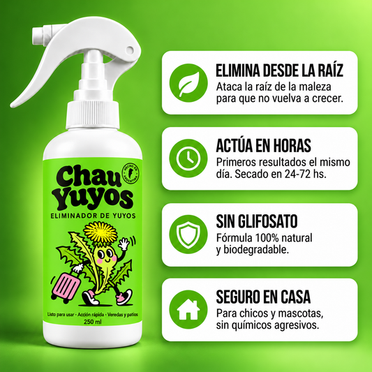 Chau Yuyos| Eliminá la maleza desde la raíz y olvidate de arrancar yuyos a mano