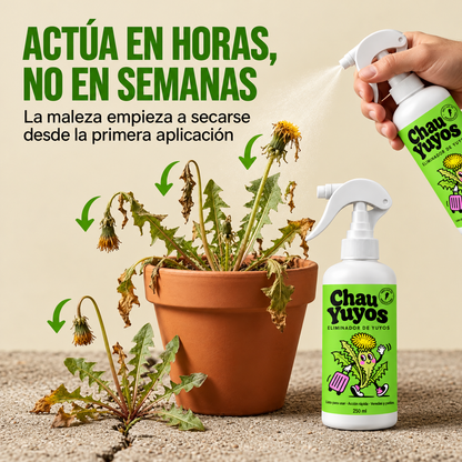 Chau Yuyos| Eliminá la maleza desde la raíz y olvidate de arrancar yuyos a mano